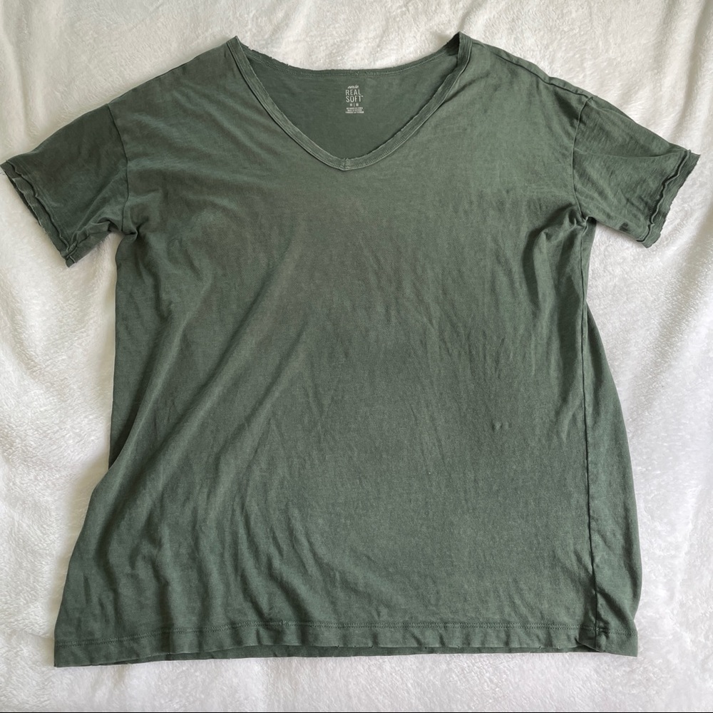 Green Aerie Boyfriend V-neck Tee